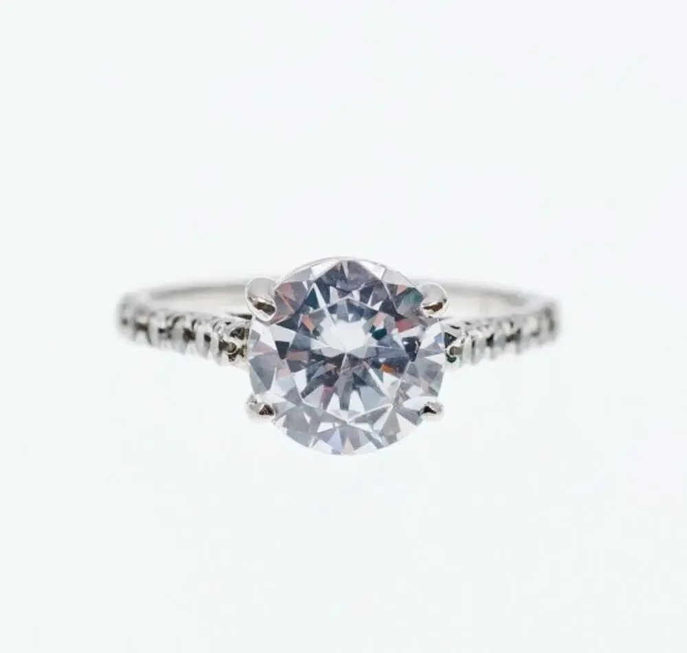 925 Sterling Silver CZ Ring Size 6.75